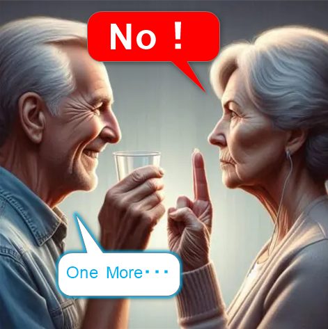 夫の飲酒を拒否する妻